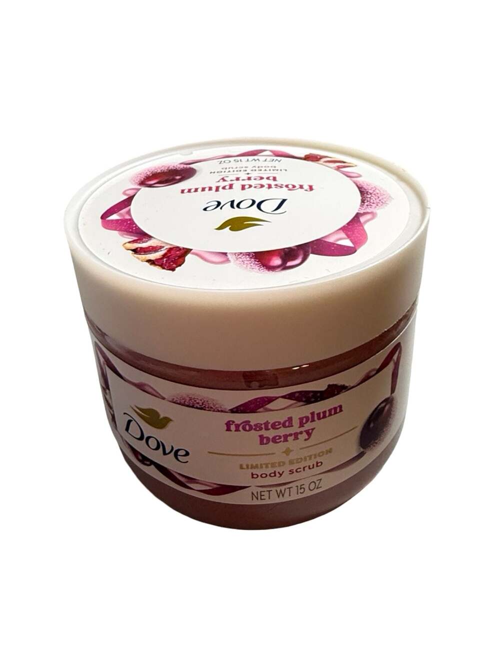 Dove Limited Edition Holiday Treats Frosted Plum Berry Body Scrub 15 oz